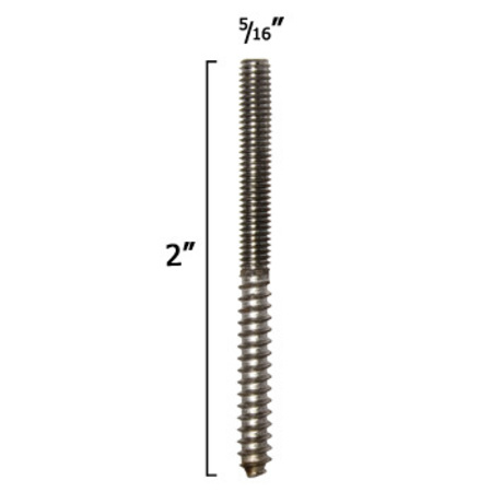 OSBORNE WOOD PRODUCTS 2 x 5/16 2" Hanger Bolt in Hardware 925HW